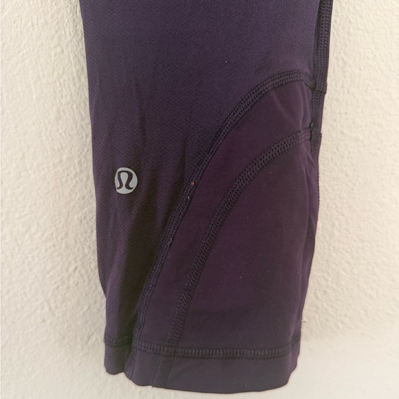 Lululemon Athletica Run: Inspire Crop II Deep Purple Leggings - Picture 14 of 16